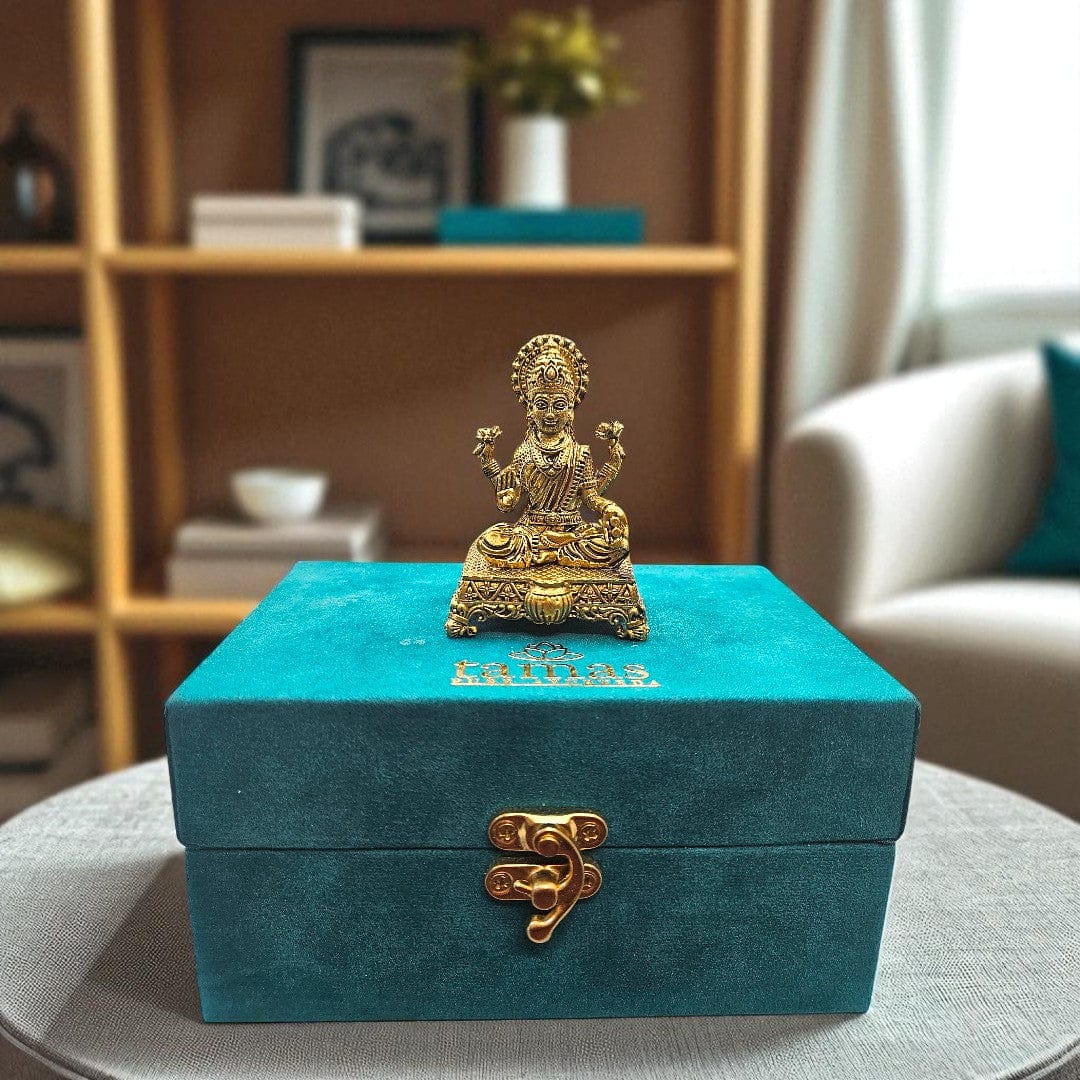 Buy Pure Brass Lakshmi Ganesha Idol Set – Tamas | Diwali Gift Box